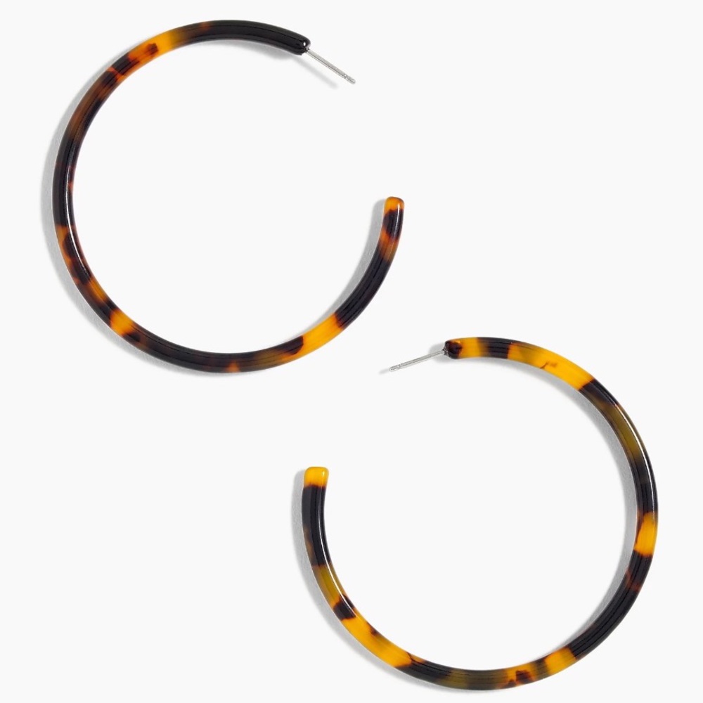 NWT J.Crew Tortoise Hoops
